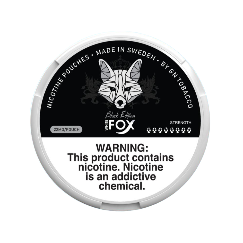 WHITE FOX BLACK EDITION NICOTINE POUCHES 22MG - PACK OF 5