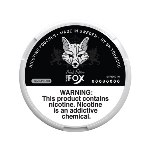 WHITE FOX BLACK EDITION NICOTINE POUCHES 22MG - PACK OF 5
